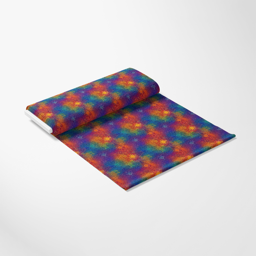 Rainbow Mandala Pattern 4 Quilting Cotton Fabric