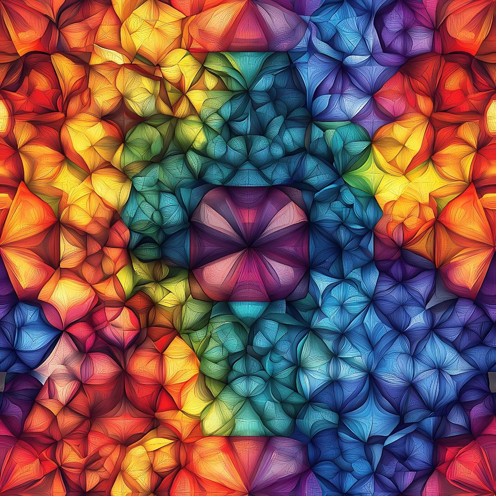 Prismatic Kaleidoscope Pattern 5 Minky Fabric