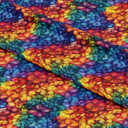 Rainbow Mandala Pattern 5 Quilting Cotton Fabric