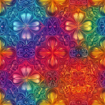 Prismatic Kaleidoscope Pattern 6 Minky Fabric