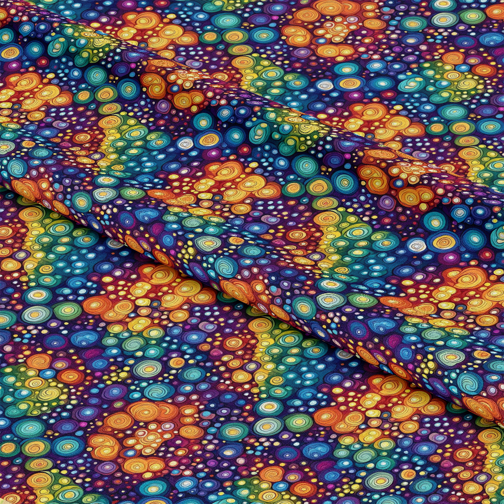 Rainbow Mandala Pattern 7 Quilting Cotton Fabric