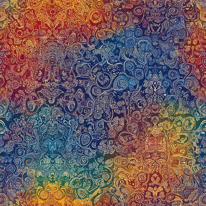 Prismatic Kaleidoscope Pattern 8 Minky Fabric