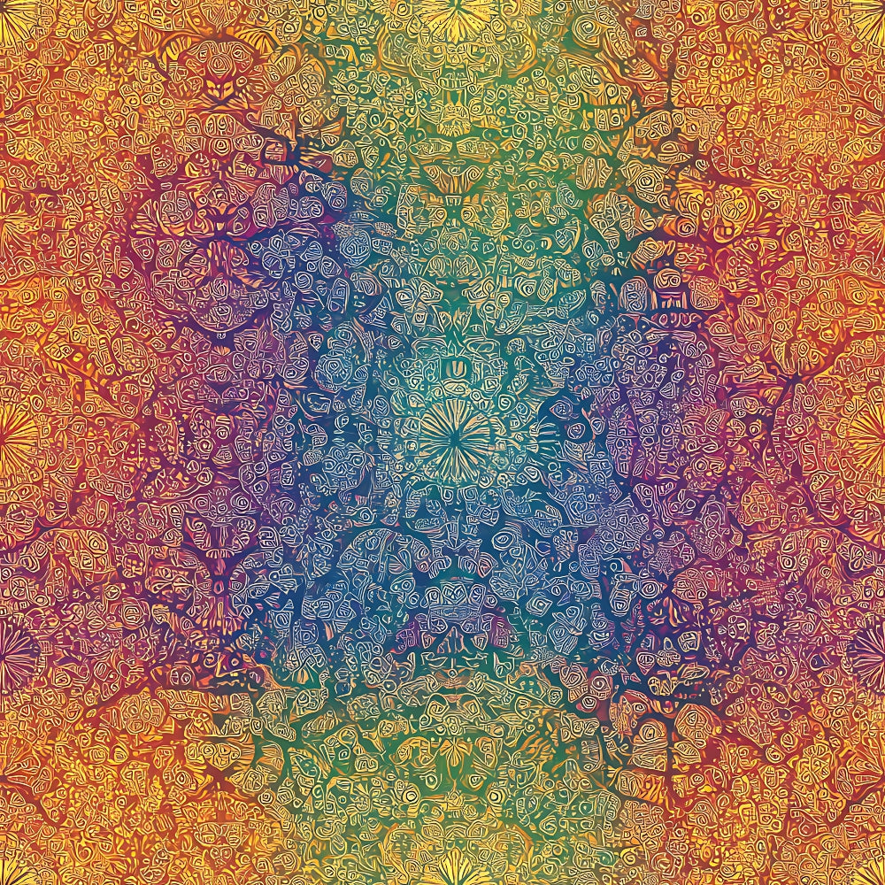 Prismatic Kaleidoscope Pattern 9 Minky Fabric