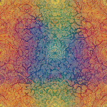 Prismatic Kaleidoscope Pattern 9 Minky Fabric