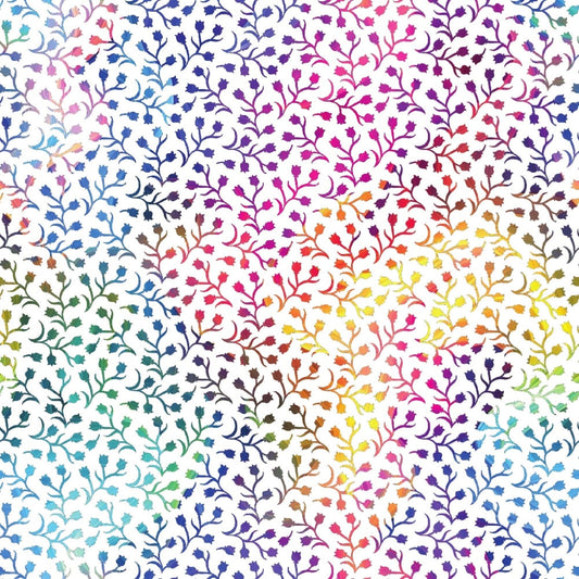 Rainbow Smoke Pattern 20 Quilting Cotton Fabric