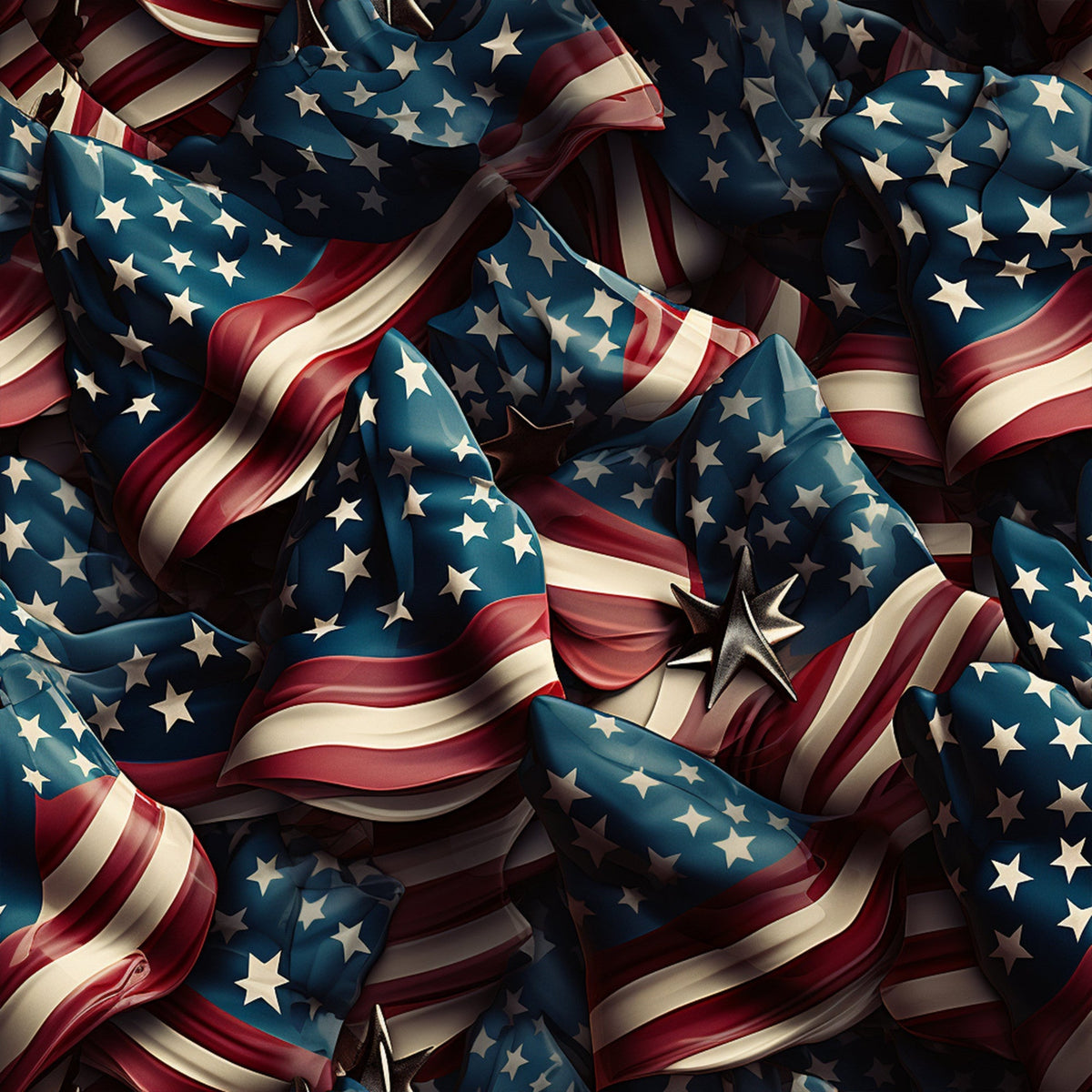 Patriotic Petals Pattern 5 Minky Fabric