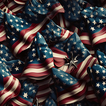 Patriotic Petals Pattern 5 Minky Fabric