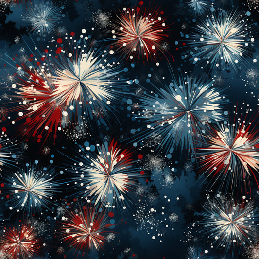 Realistic 4th of July Pattern 8 Quilting Cotton Fabric