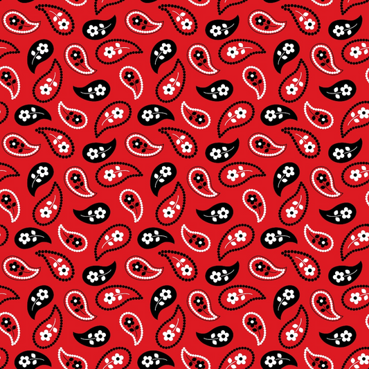 Red Bandana Pattern 11 Quilting Cotton Fabric