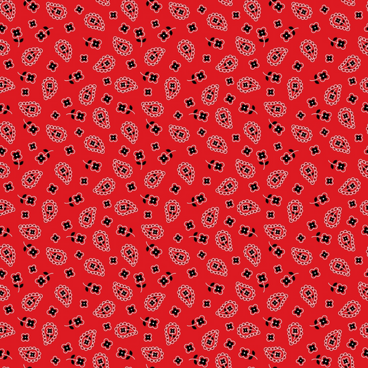 Red Bandana Pattern 3 Quilting Cotton Fabric