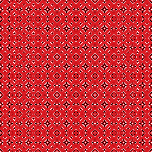 Red Bandana Pattern 9 Quilting Cotton Fabric