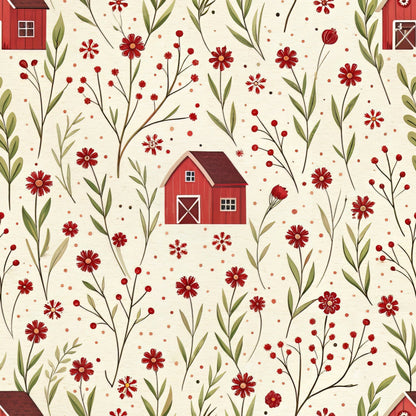 Barnyard Blooms Pattern 2 Minky Fabric