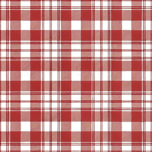 Red Farmhouse Pattern 4 Quilting Cotton Fabric