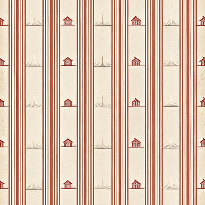 Red Farmhouse Pattern 7 Quilting Cotton Fabric