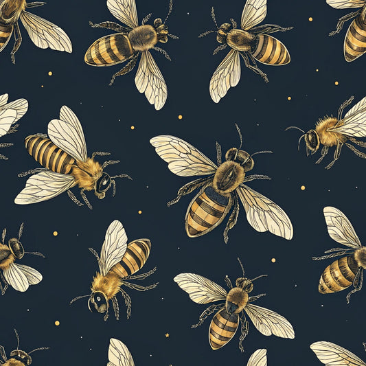Red Roses and Bees Pattern 19 Quilting Cotton Fabric