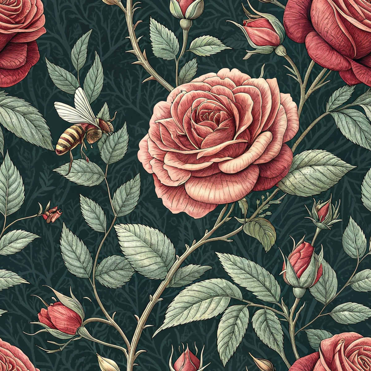 Scarlet Hive Pattern 2 Minky Fabric