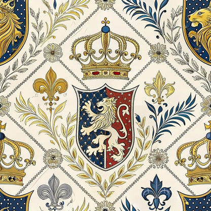 Royal Crest Pattern 1 Minky Fabric
