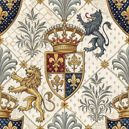 Royal Crest Pattern 2 Minky Fabric