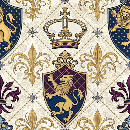 Royal Crest Pattern 3 Minky Fabric