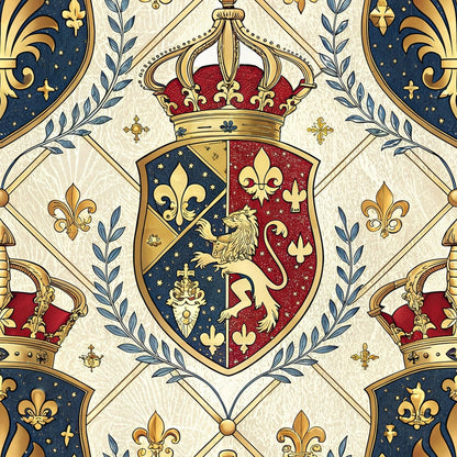 Royal Crest Pattern 5 Minky Fabric