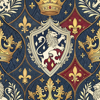 Royal Crest Pattern 6 Minky Fabric