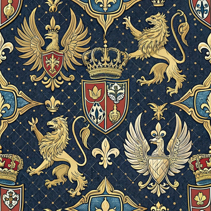 Royal Crest Pattern 7 Minky Fabric