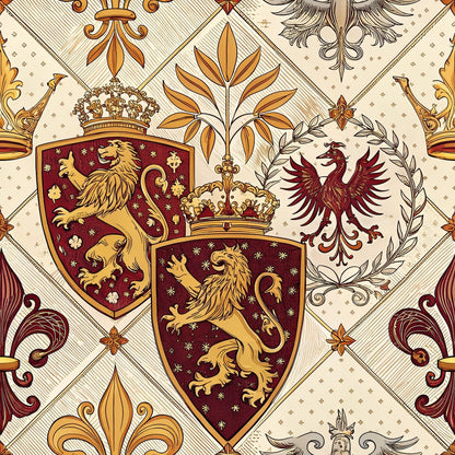 Royal Crest Pattern 8 Minky Fabric