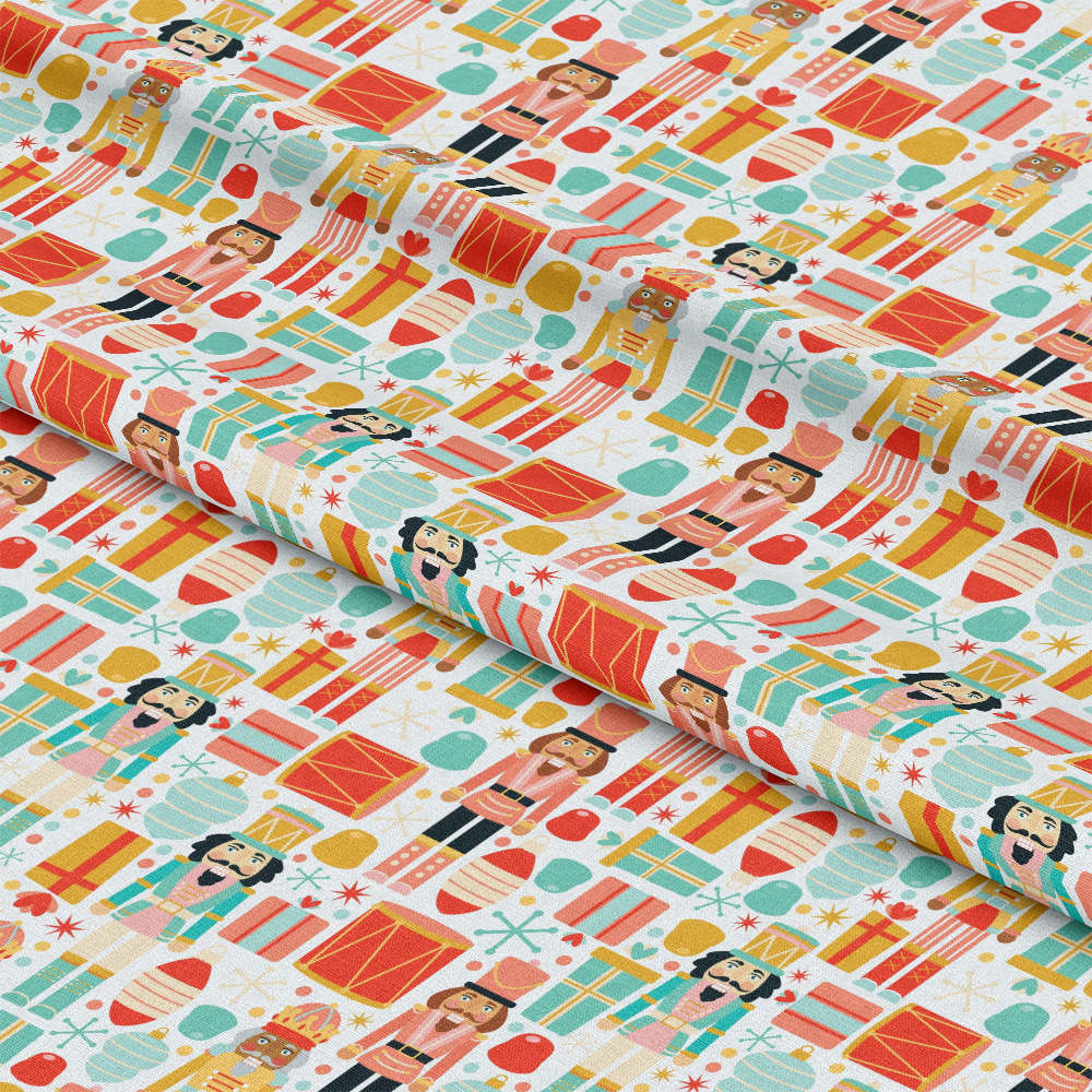 Retro Christmas Pattern 1 Quilting Cotton Fabric