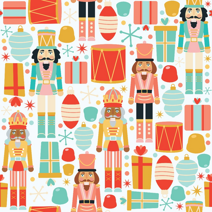 Vintage Yuletide Pattern 1 Minky Fabric