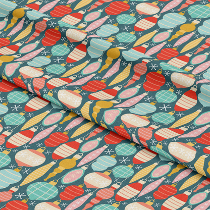 Retro Christmas Pattern 3 Quilting Cotton Fabric