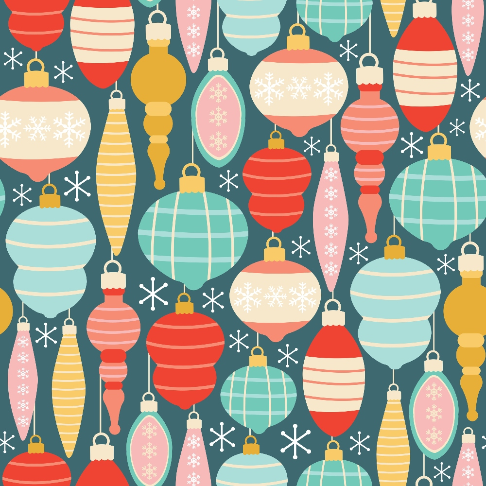Vintage Yuletide Pattern 3 Minky Fabric