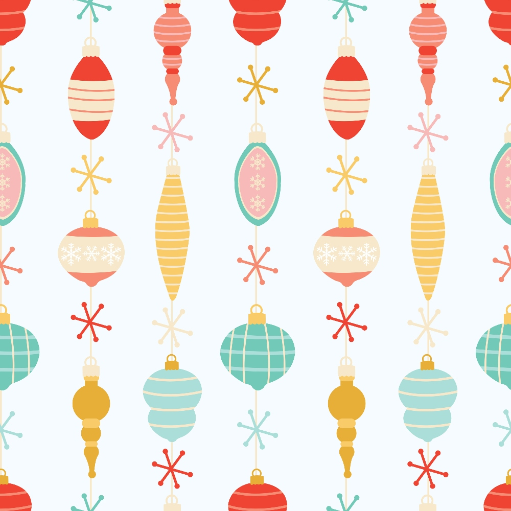 Vintage Yuletide Pattern 4 Minky Fabric