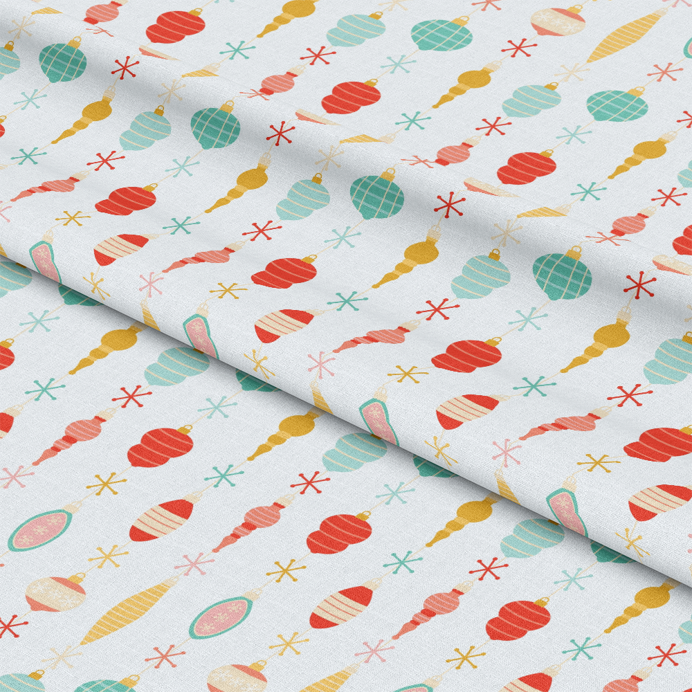 Retro Christmas Pattern 4 Quilting Cotton Fabric