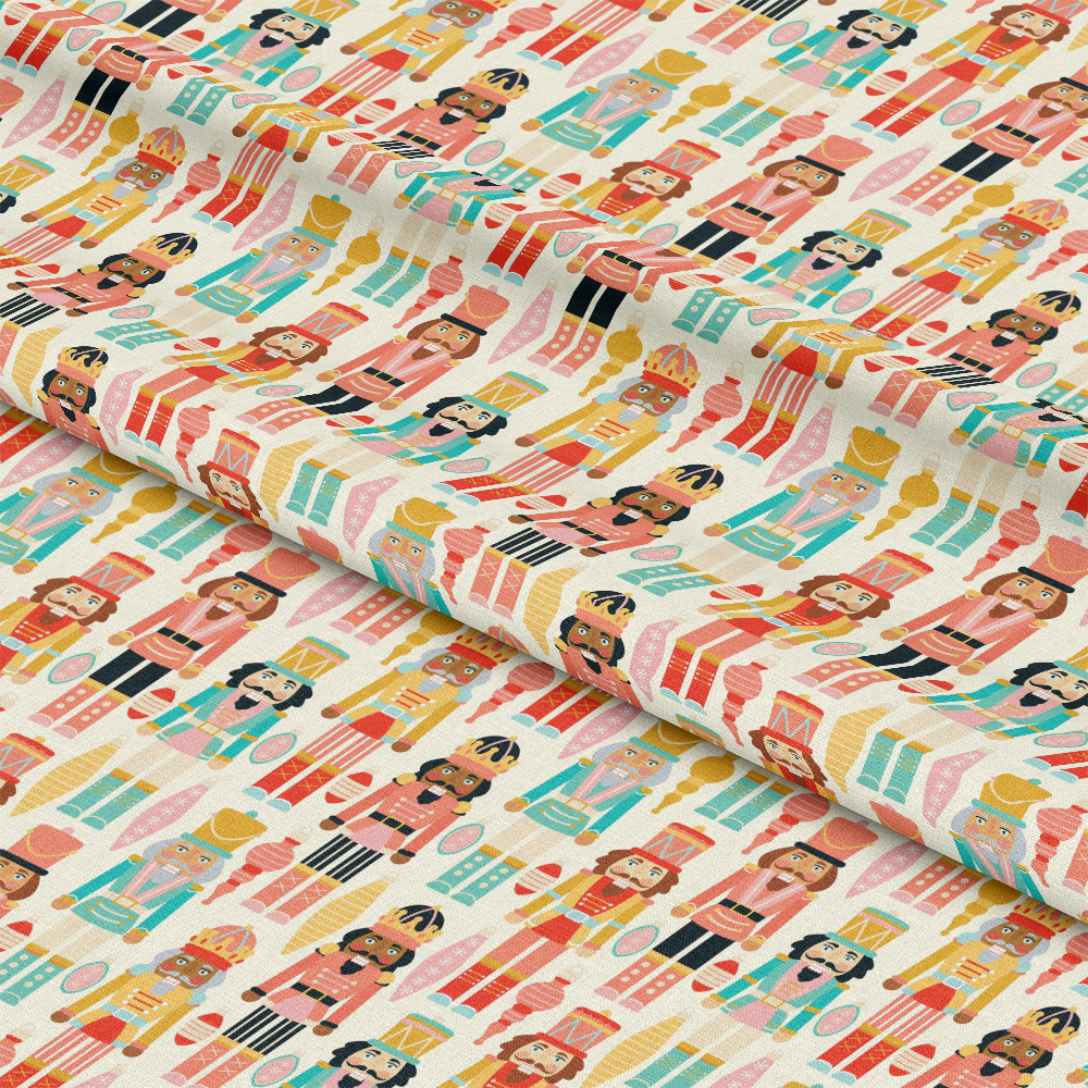 Retro Christmas Pattern 5 Quilting Cotton Fabric
