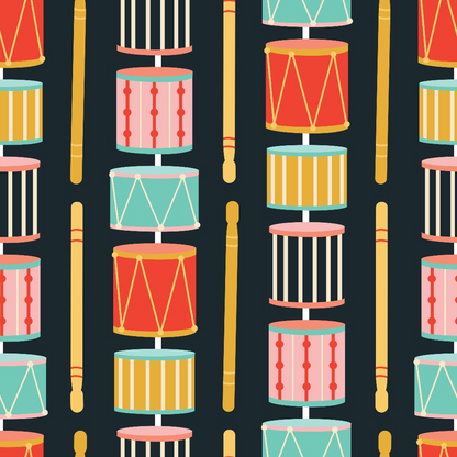 Vintage Yuletide Pattern 6 Minky Fabric