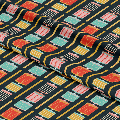 Retro Christmas Pattern 6 Quilting Cotton Fabric