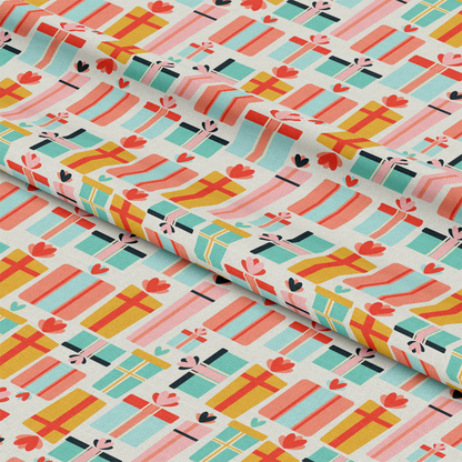 Retro Christmas Pattern 7 Quilting Cotton Fabric