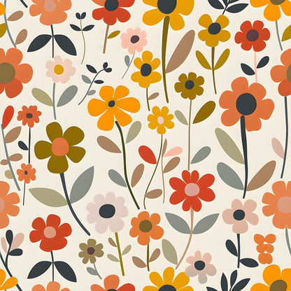 Mod Blossom Patch Pattern 13 Minky Fabric