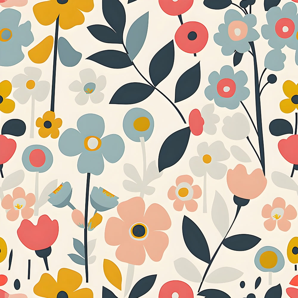 Mod Blossom Patch Pattern 15 Minky Fabric