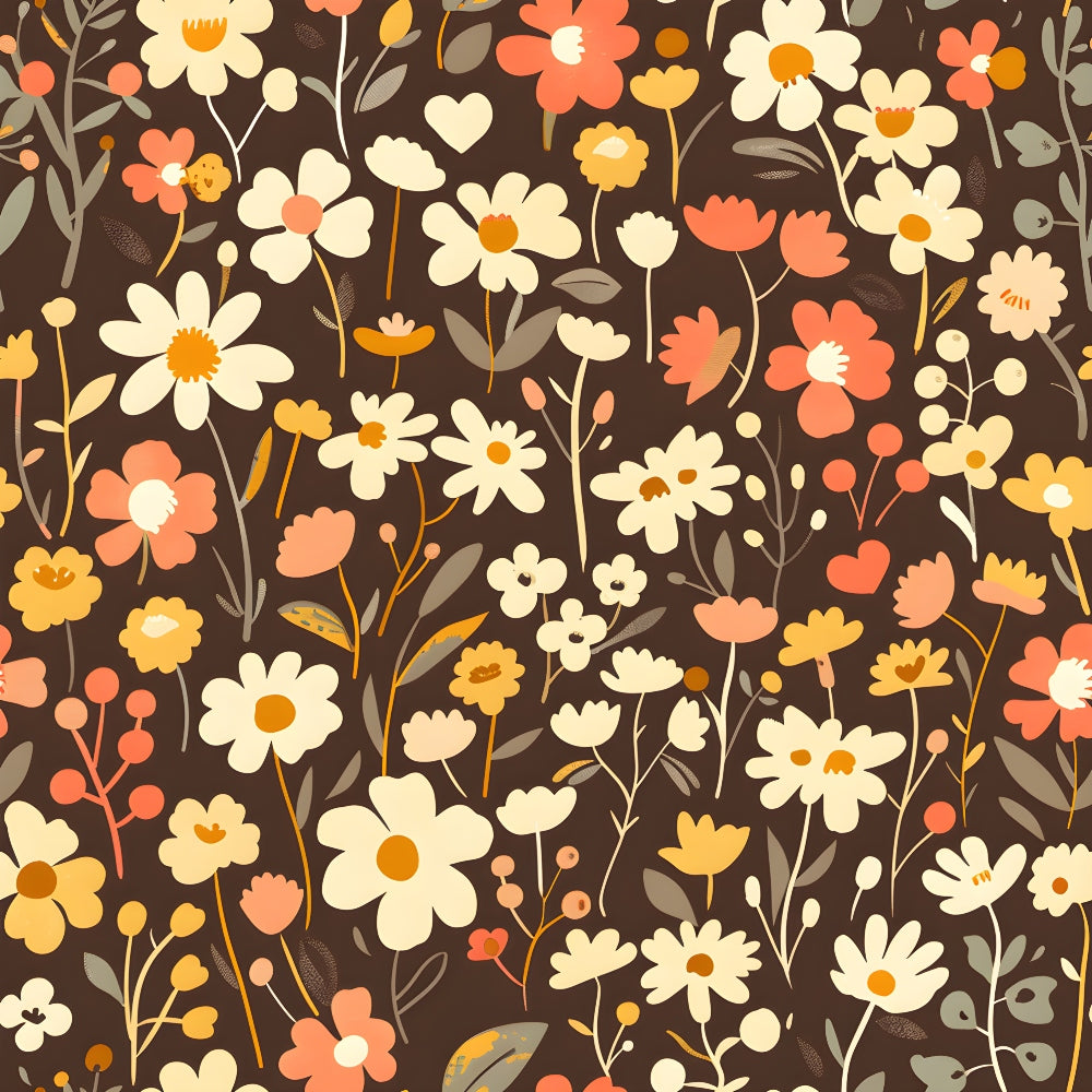 Mod Blossom Patch Pattern 1 Minky Fabric