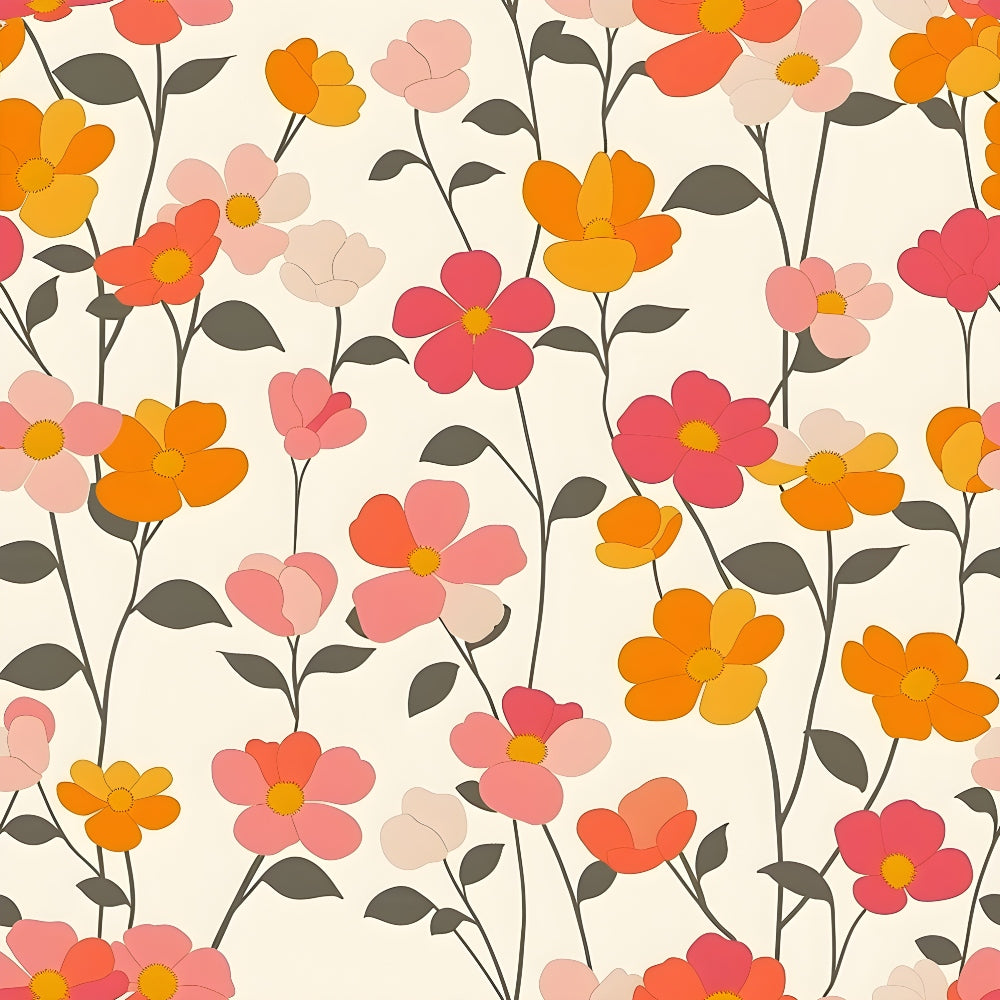 Mod Blossom Patch Pattern 4 Minky Fabric
