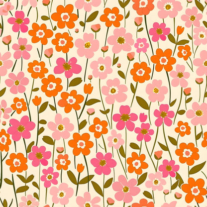 Mod Blossom Patch Pattern 5 Minky Fabric