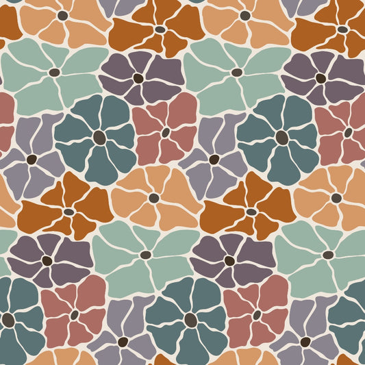 Retro Floral Pattern 7 Quilting Cotton Fabric