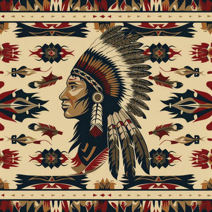 Chieftain Spirit Pattern 1 Minky Fabric