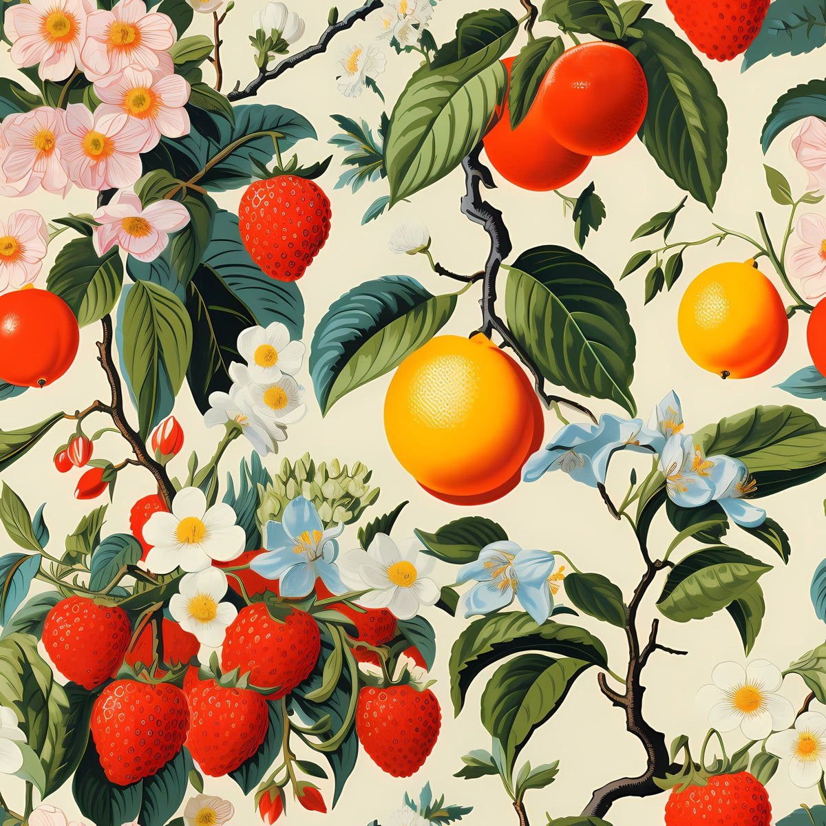 Heirloom Orchard Pattern 2 Minky Fabric