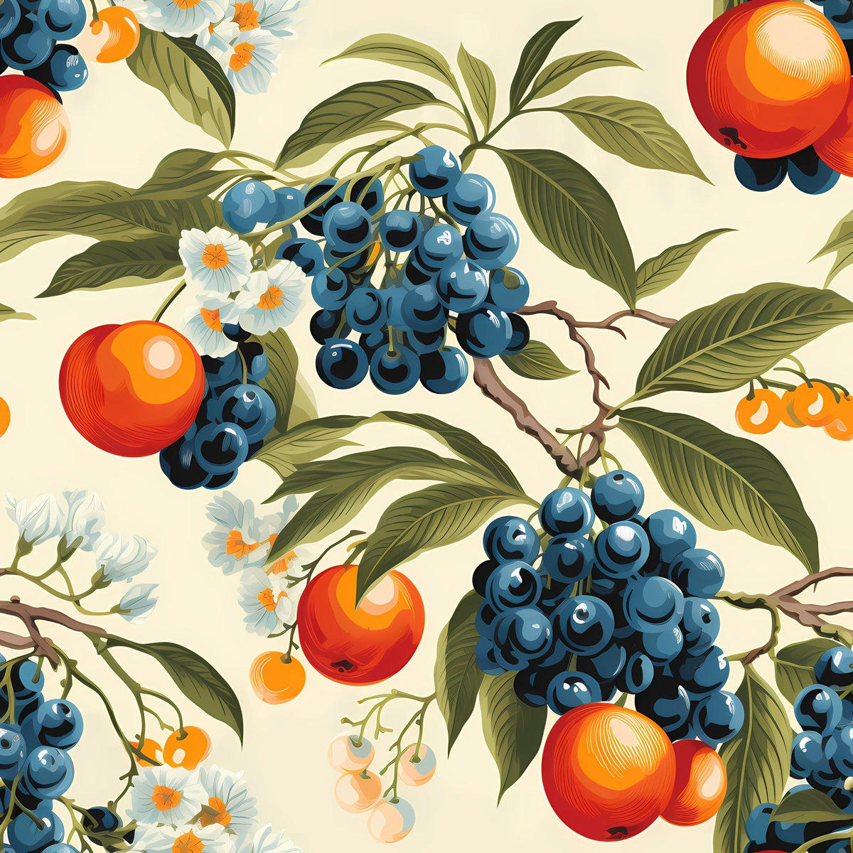 Heirloom Orchard Pattern 4 Minky Fabric