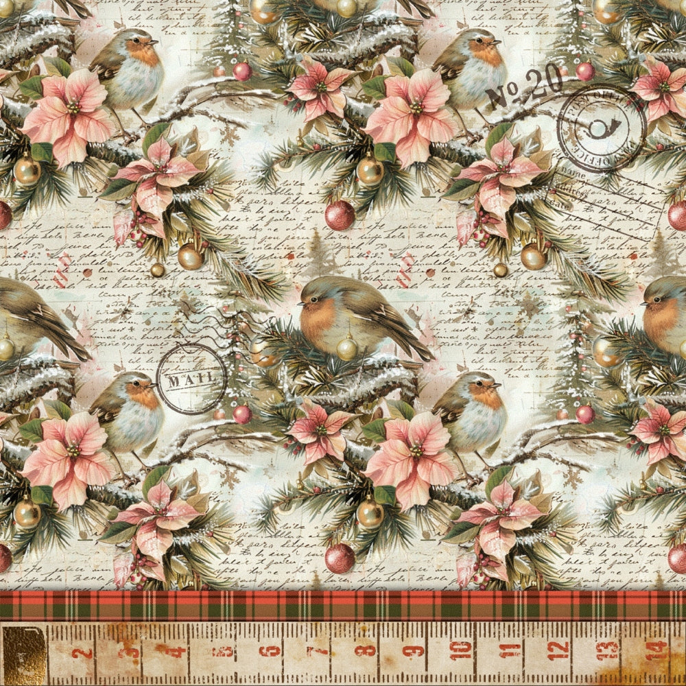Snowbird Post Pattern 2 Minky Fabric
