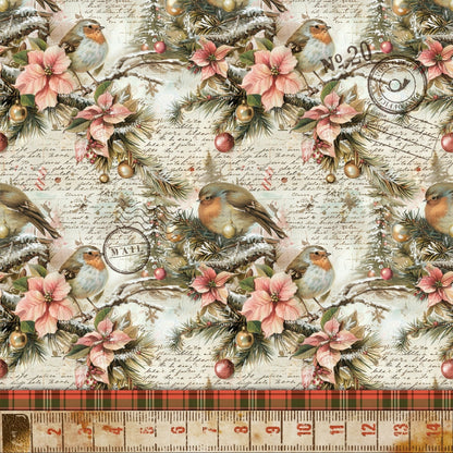 Snowbird Post Pattern 2 Minky Fabric
