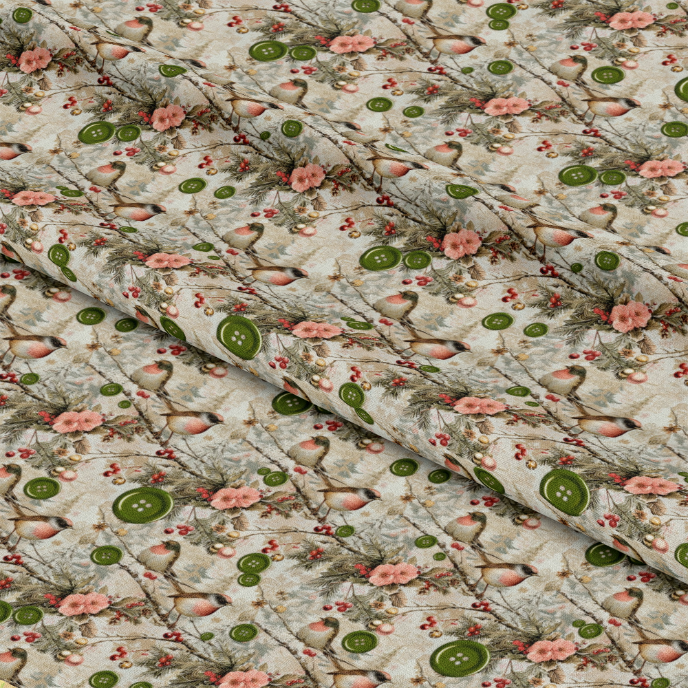 Robin's Winter Mailbox Pattern 4 Quilting Cotton Fabric