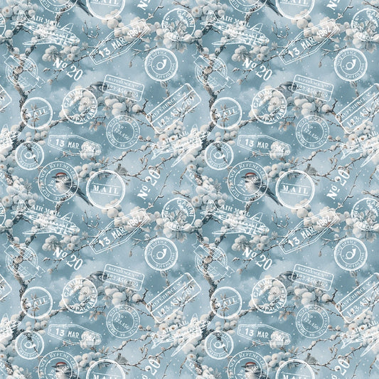 Robin's Winter Mailbox Pattern 5 Quilting Cotton Fabric